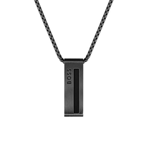 Hugo Boss Black Stainless Steel Chain and Engravable Pendant 1580371