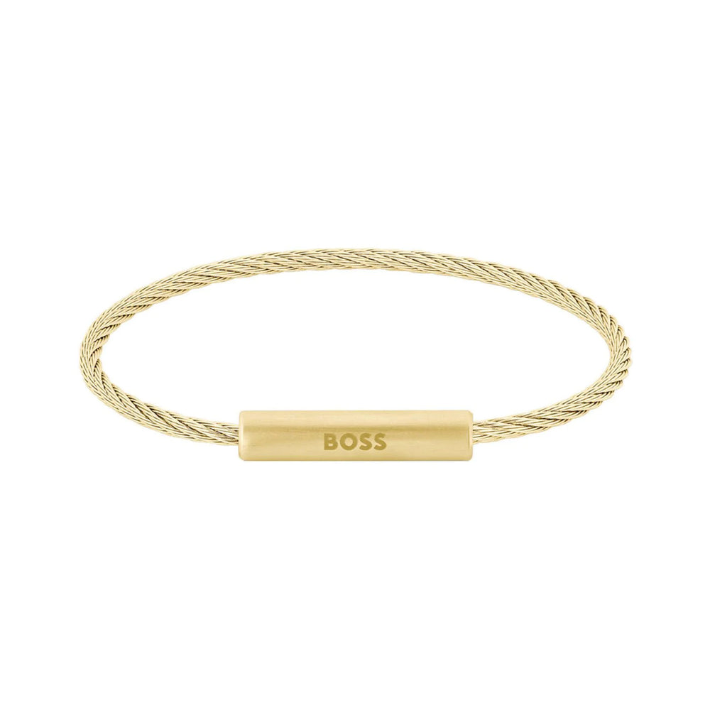 Hugo Boss Gold IP Stainless Steel Bar Bracelet 1580388