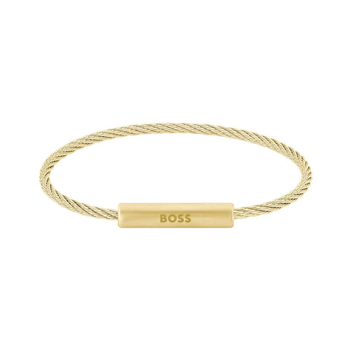 Hugo Boss Gold IP Stainless Steel Bar Bracelet 1580388