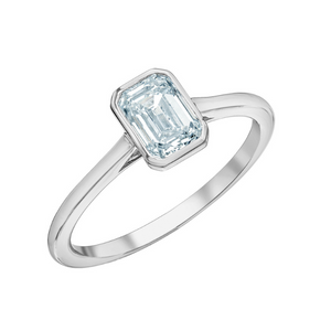 The Bezel Set Solitaire - Customizable Lab Grown Diamond Engagement Ring