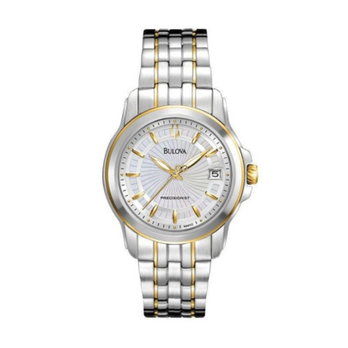 Bulova Precisionist Mother of Pearl Dial Stainless Steel Watch 98M112 Bellagio Jewellers II