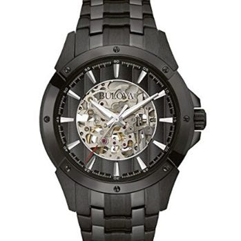 Bulova Classic Automatic Stainless Steel Skeleton Watch 98A147