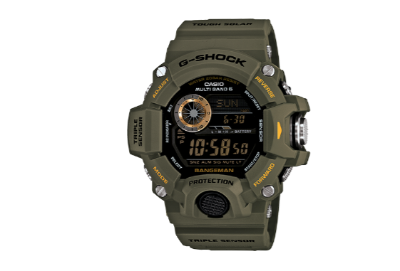 Casio G Shock Olive Green RANGEMAN Mud Resistant Solar Watch GW9400 3