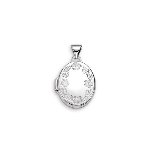 10kt White Gold Oval Locket