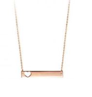 10kt Rose Gold Bar Necklace
