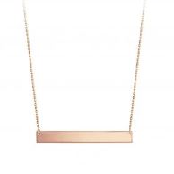 10kt Rose Gold Bar Necklace