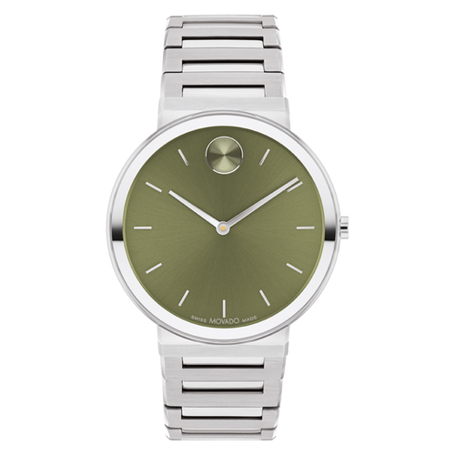 Movado BOLD Horizon Olive Green Dial Watch 3601074