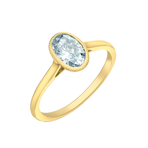 The Bezel Set Solitaire - Customizable Lab Grown Diamond Engagement Ring