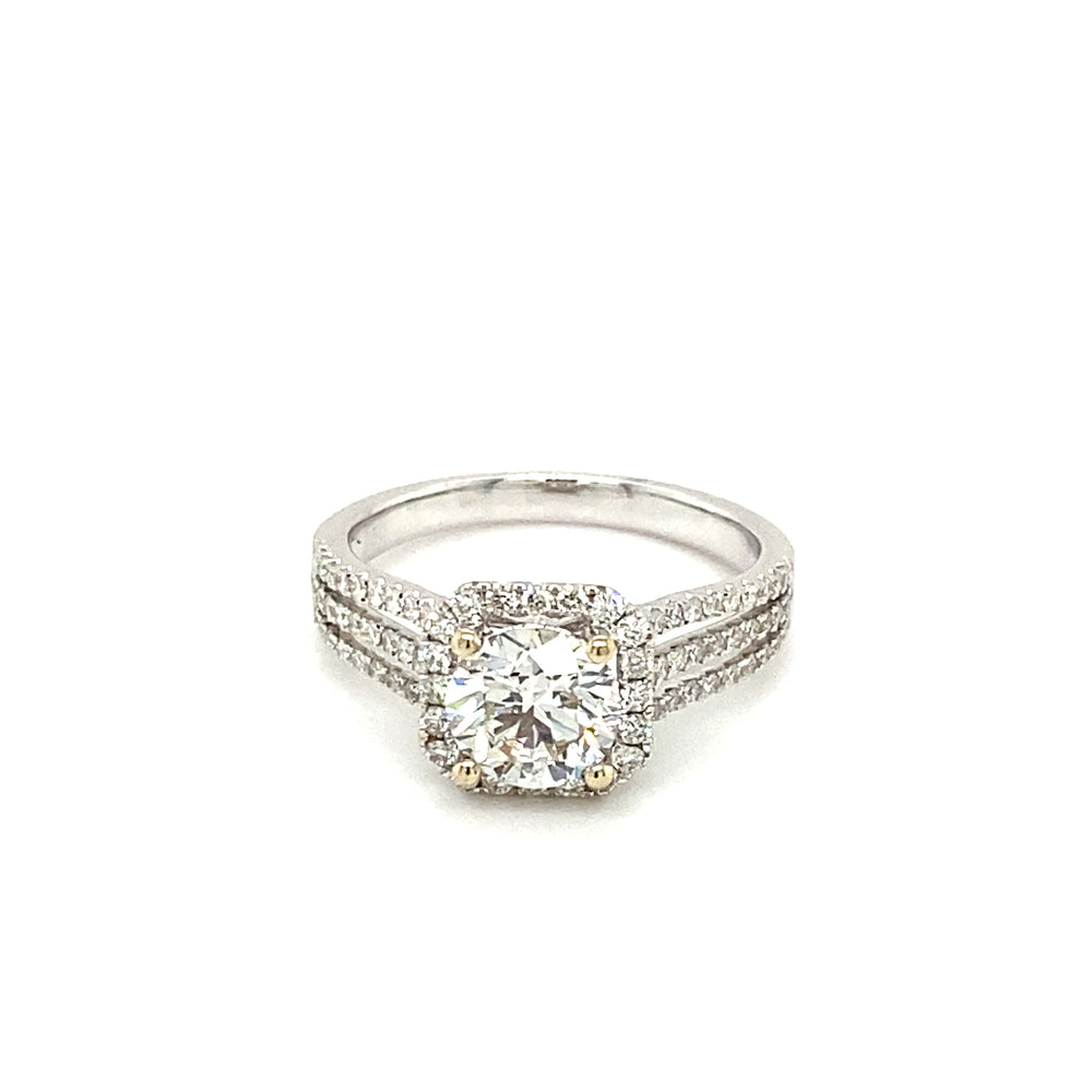 18kt White Gold 1.66 TDW Round Brilliant Lab Grown Diamond Ring
