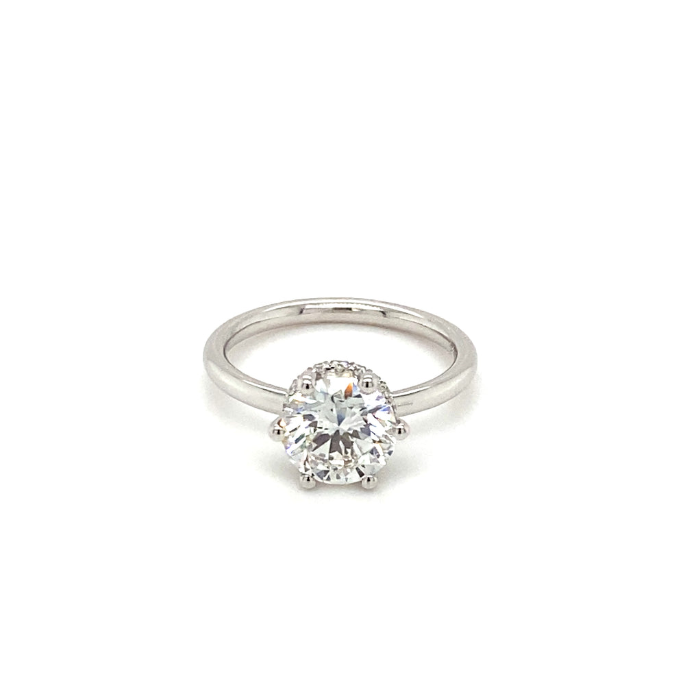 14kt White Gold 2.16 TDW Round Brilliant Lab Created  Diamond Ring