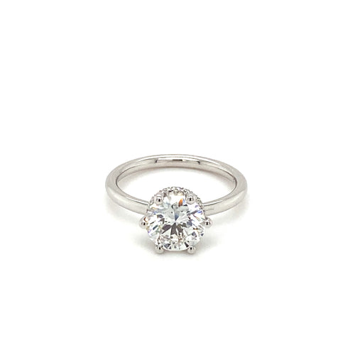 14kt White Gold 2.16 TDW Round Brilliant Lab Created  Diamond Ring