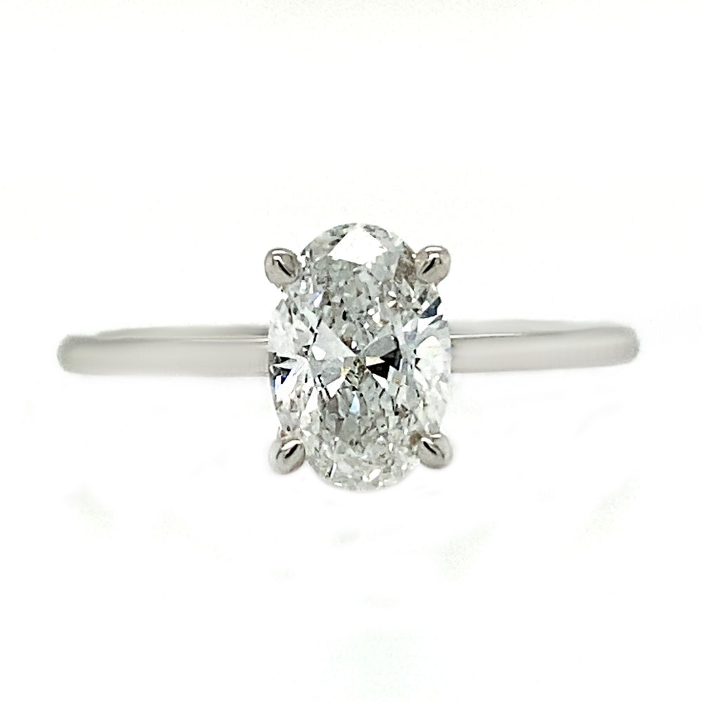 14kt White Gold 1.00ct Lab Grown Diamond Solitaire Engagement Ring