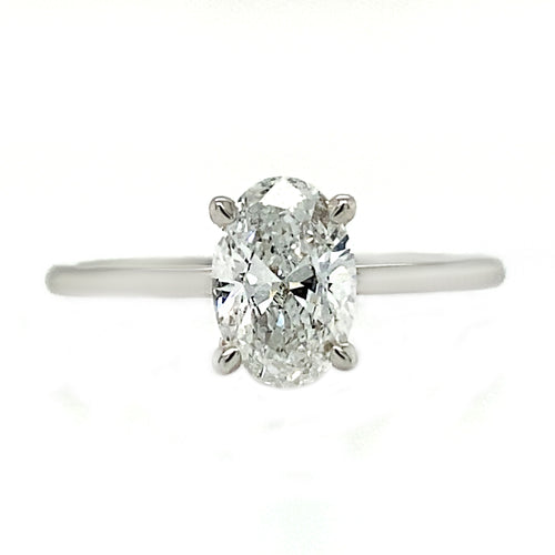 14kt White Gold 1.00ct Lab Grown Diamond Solitaire Engagement Ring