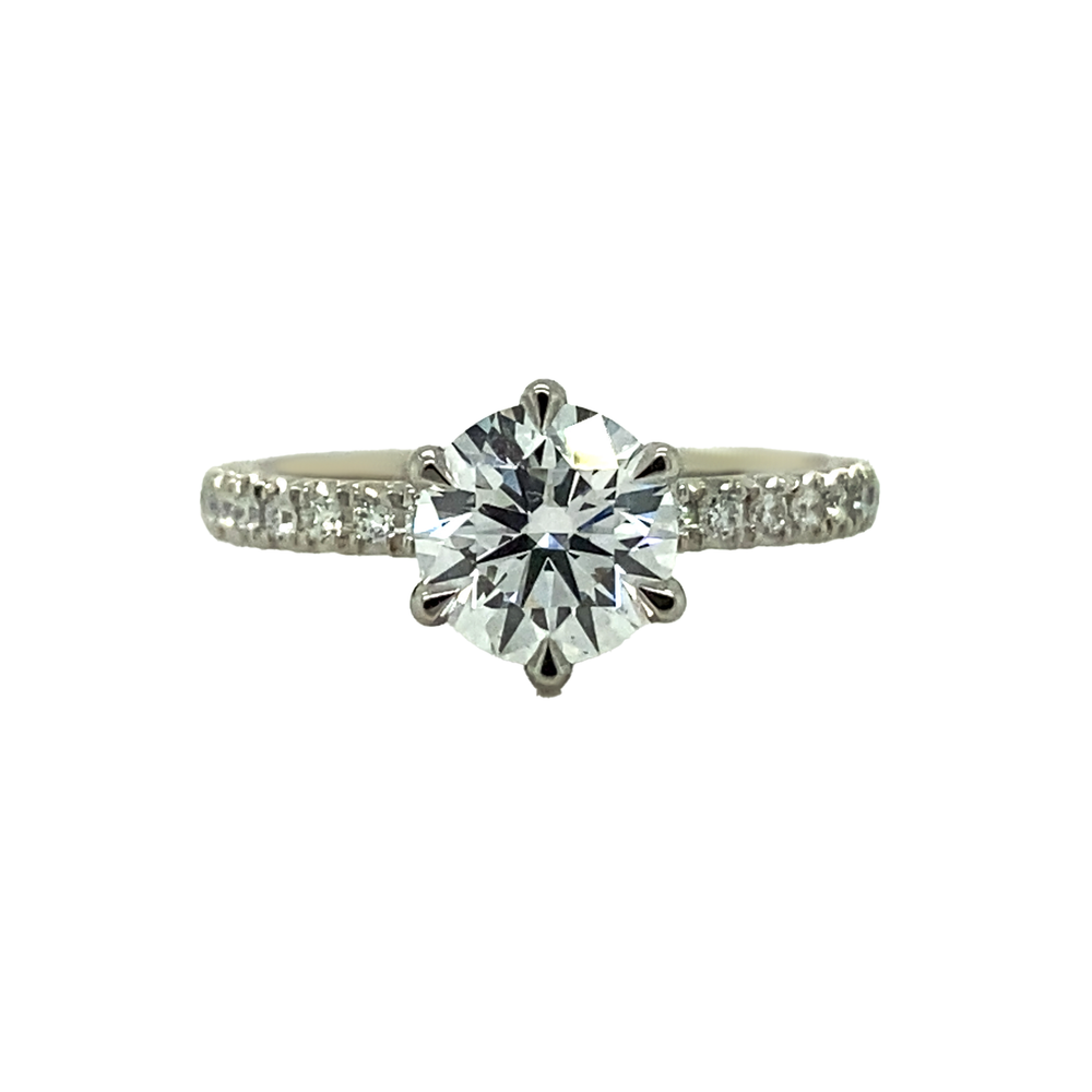Platinum 1.42ct Round Brilliant Lab Grown Diamond Ring
