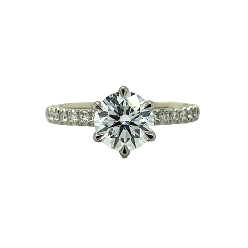 Platinum 1.42ct Round Brilliant Lab Grown Diamond Ring