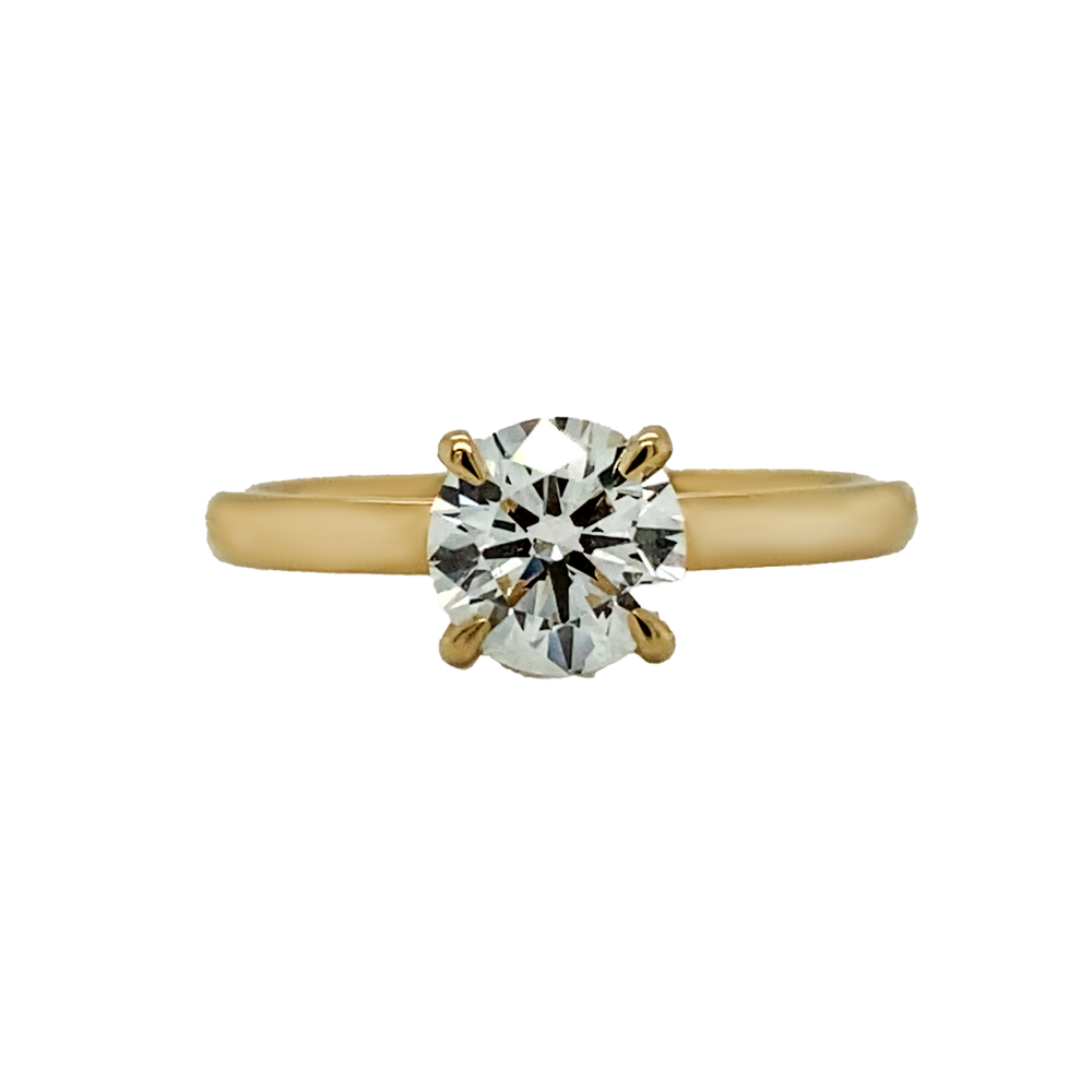 14kt Yellow Gold 1.00ct Round Brilliant Lab Grown Diamond Ring
