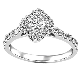 14kt White Gold Canadian Fire and Ice Diamond Ring