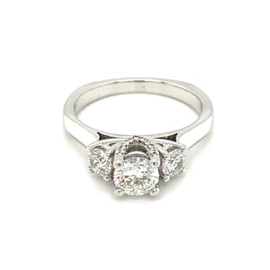 14kt White Gold Canadian Fire and Ice Diamond Ring