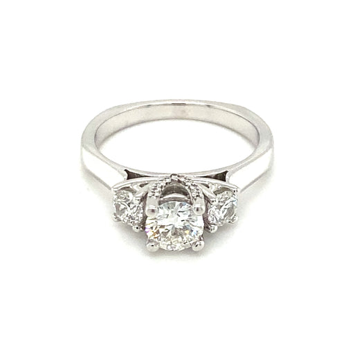 14kt White Gold Canadian Fire and Ice Diamond Ring