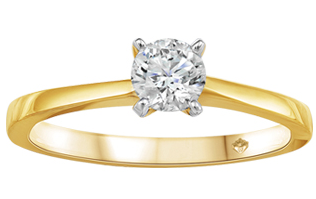 14kt Yellow Gold Canadian Diamond Solitaire Engagement Ring
