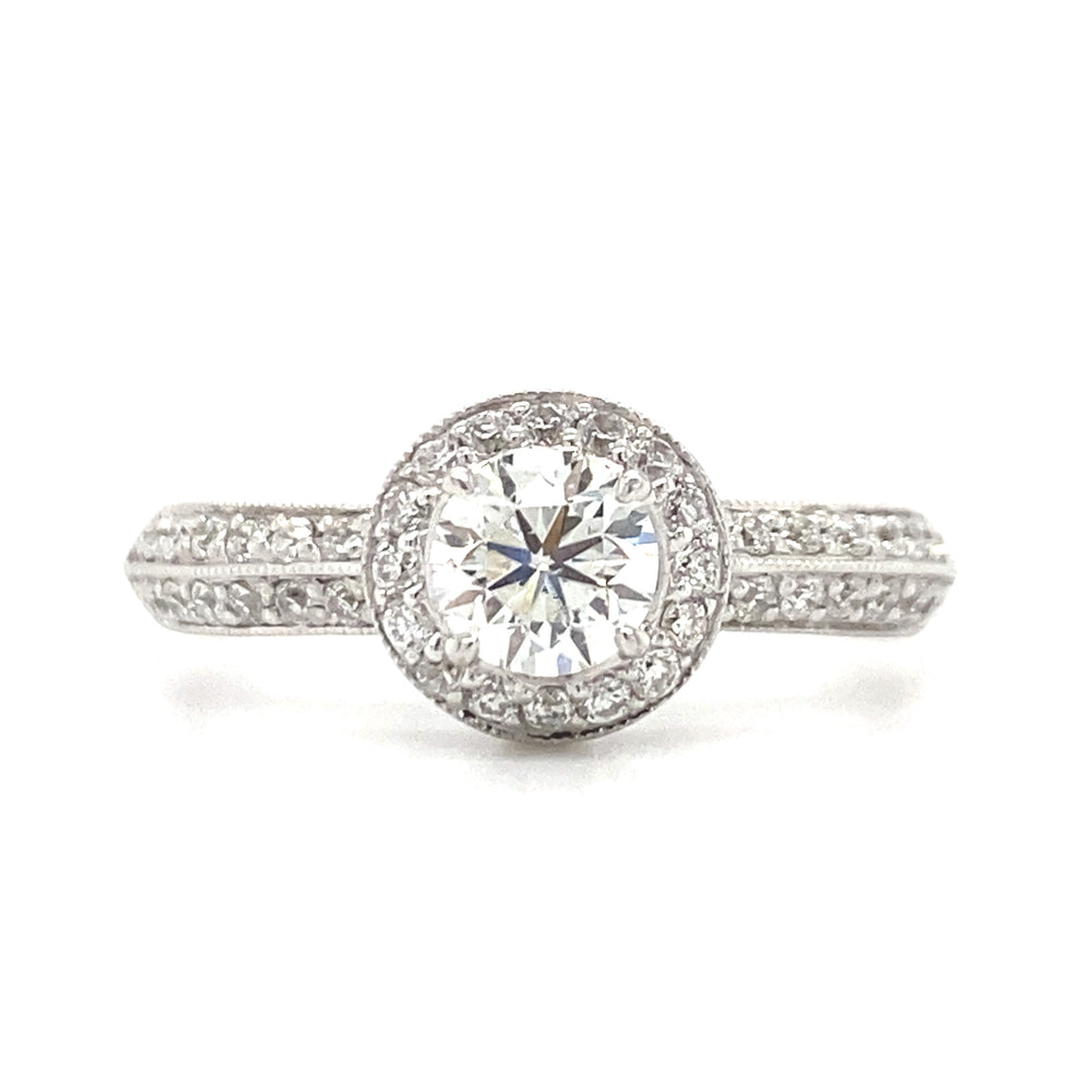 18kt White Gold .80ct Canadian Diamond Engamenet Ring