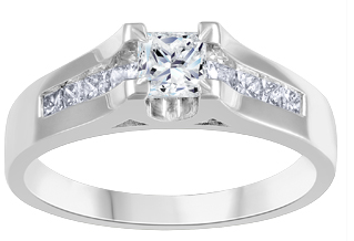 14kt White Gold Canadian Diamond Ring