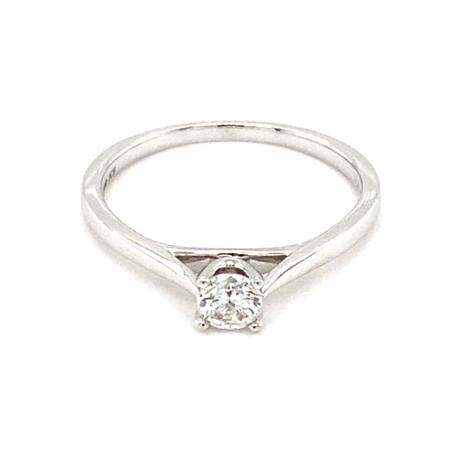 14kt White Gold Canadian Diamond Solitaire Ring