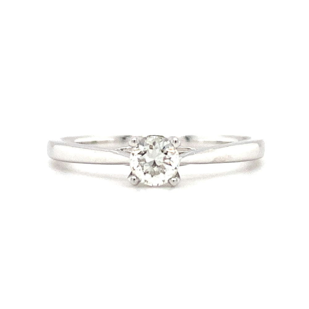 14kt White Gold Canadian Diamond Solitaire Ring