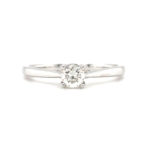 14kt White Gold Canadian Diamond Solitaire Ring
