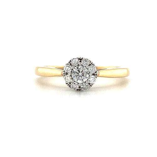 10kt Yellow Gold .14cd +.12 tw Diamond Ring