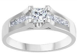 14kt White Gold Princess Cut Canadian Diamond Ring