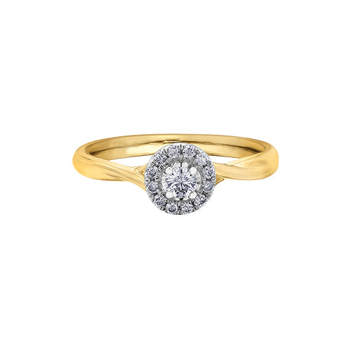 10kt Yellow Gold Canadian Diamond Ring