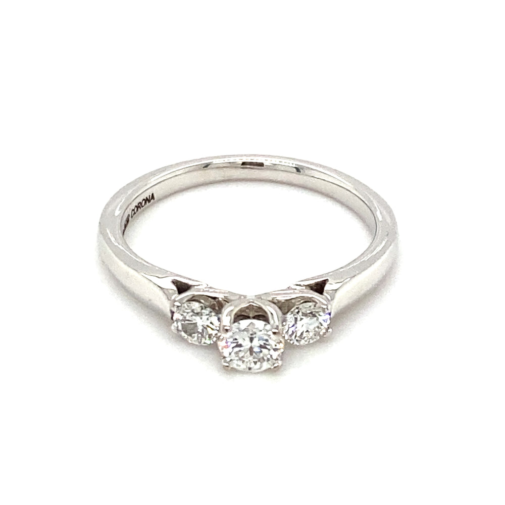 18kt White Gold Canadian Diamond Three Stone Ring