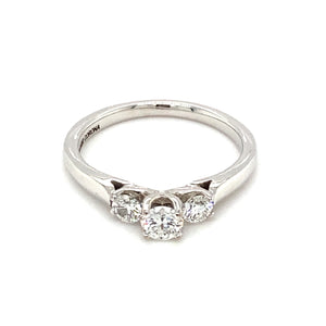18kt White Gold Canadian Diamond Three Stone Ring