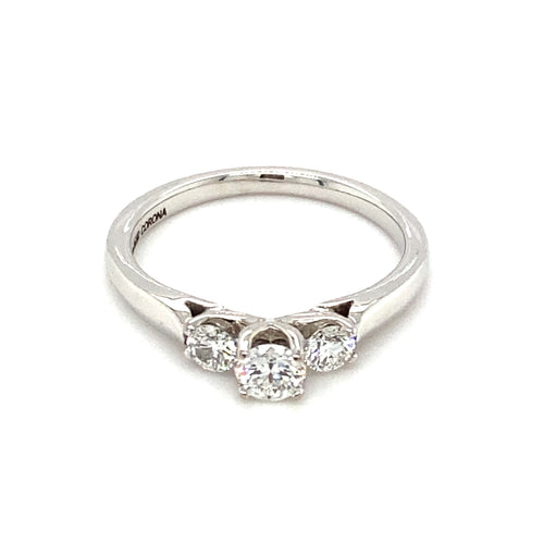 18kt White Gold Canadian Diamond Three Stone Ring