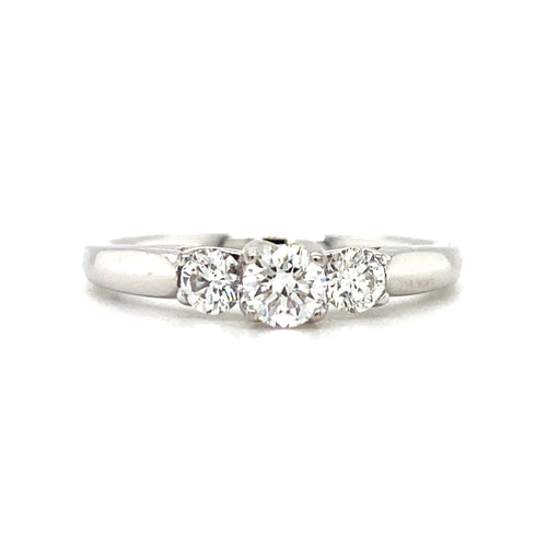 18kt White Gold Canadian Diamond Three Stone Ring