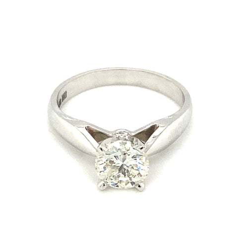 14kt White Gold 1.00ct Canadian Diamond Solitaire Ring