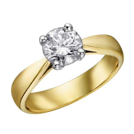 14k Yellow Gold 1.00ct Canadian Diamond Ring