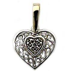10kt White Gold Diamond Pendant