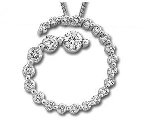 14kt White Gold .75ct Diamond Pendant