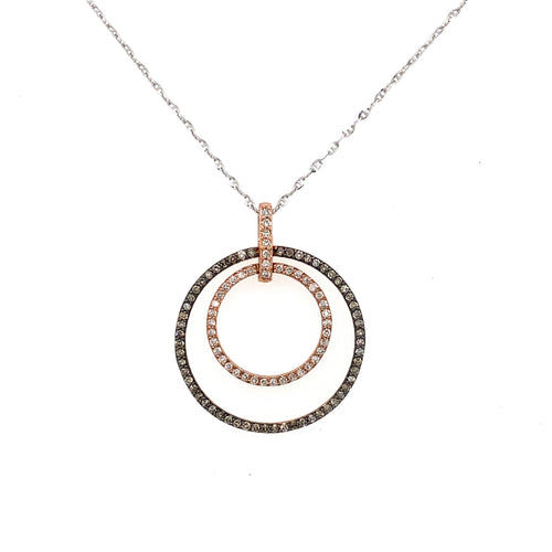 14kt Tri-Tone .50ct Diamond Pendant