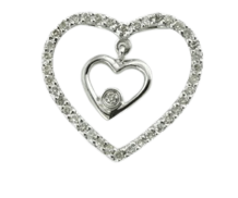 10kt White Gold Diamond Pendant
