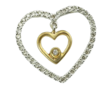 10kt Two-Tone Gold Diamond Pendant