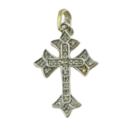 10kt Yellow Gold Diamond Cross Pendant