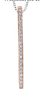 10kt Rose Gold Diamond Pendant