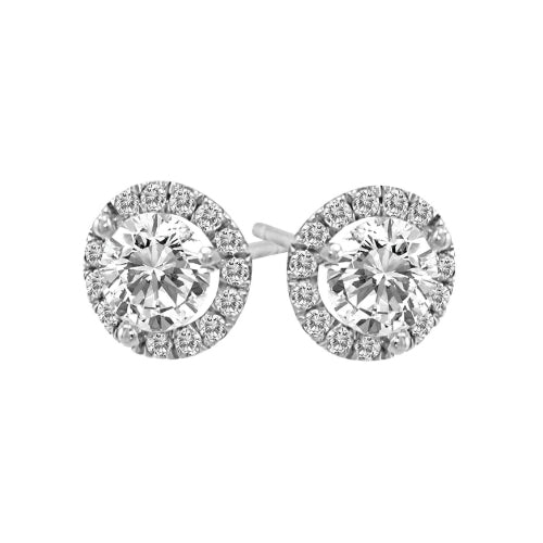 14kt White Gold 1.00ct Diamond Stud Earrings