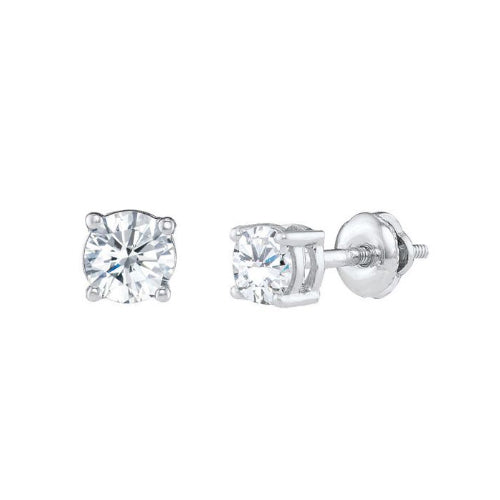14kt White Gold 1.00ct Diamond Stud Earrings