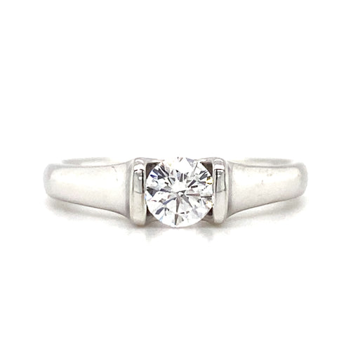 14kt White Gold Diamond Solitaire Ring