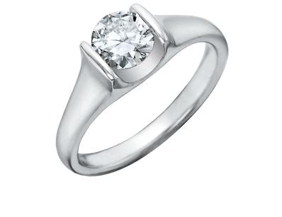 14kt White Gold Diamond Solitaire Ring