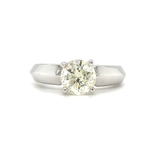 14kt White Gold 1.32ct Diamond Solitaire Ring